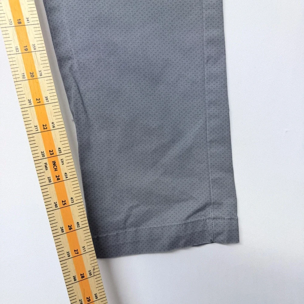 Banana Republic Fulton Skinny Chino Pants Mens 33x30 Grey Micro Pattern Stretch
